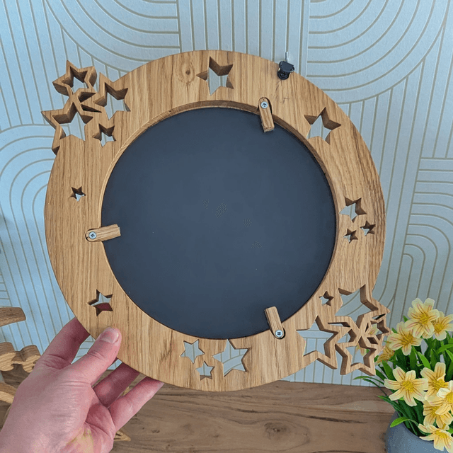 Miroir étoiles en chêne massif