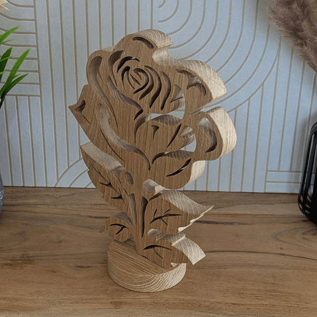 Rose en chêne massif