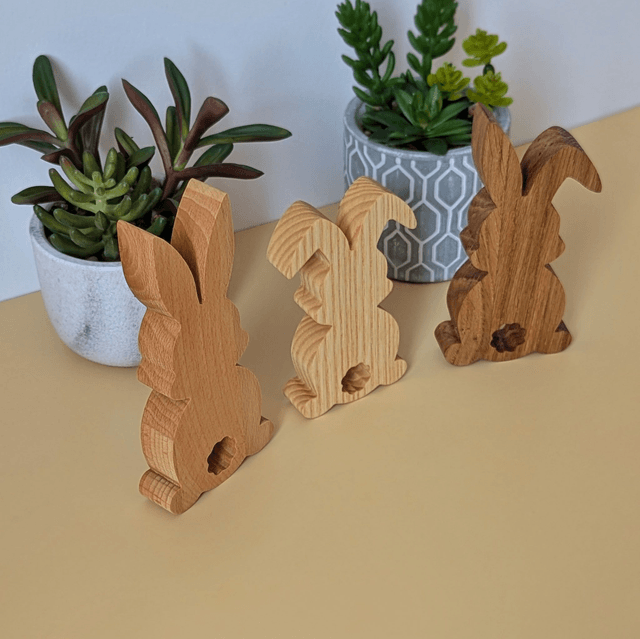 Lapins trio en chêne hêtre et frêne