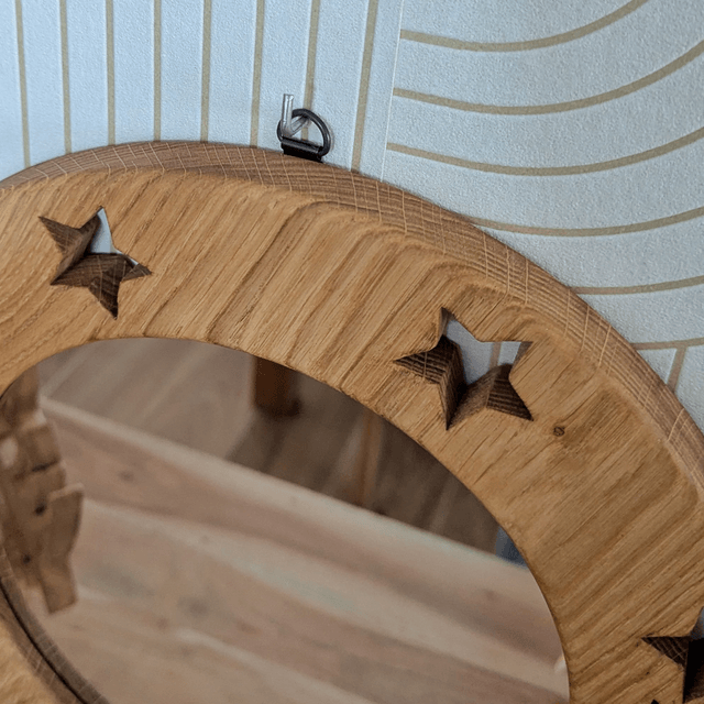 Miroir étoiles en chêne massif