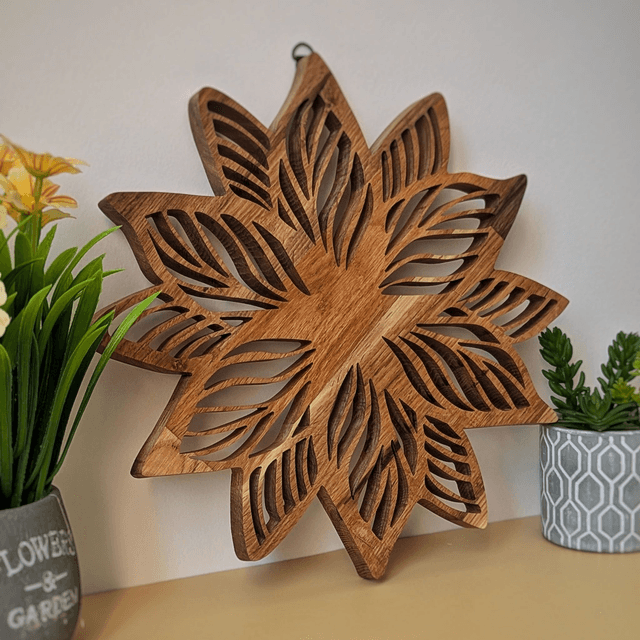 Fleur en chêne