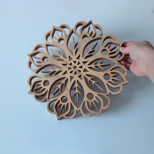 Mandala en hêtre
