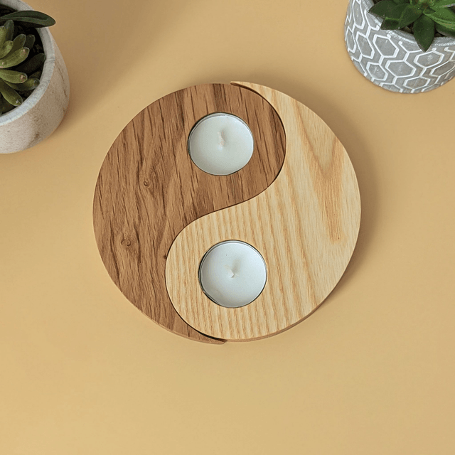 Yin et Yang en chêne et frêne 2