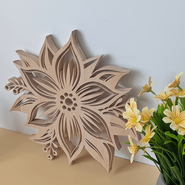 Fleur en hêtre