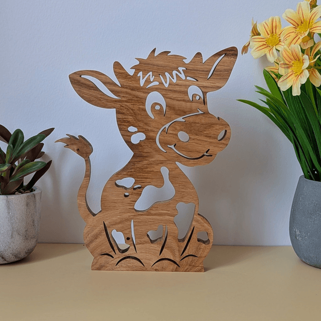 Vache en chêne