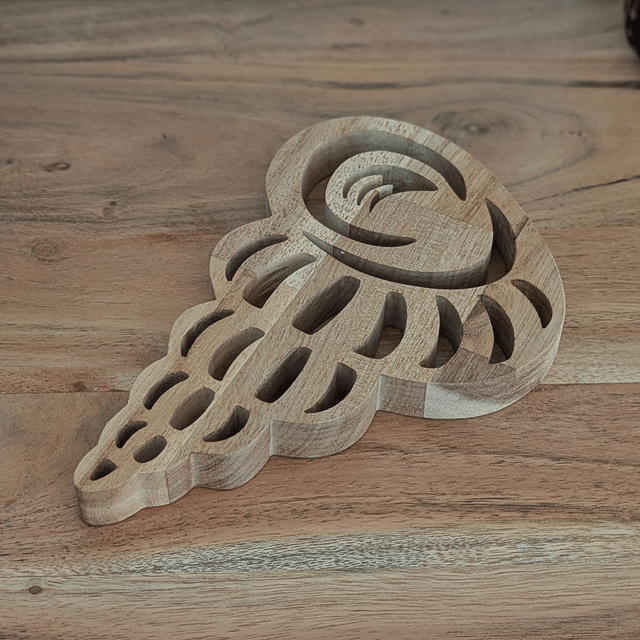 Coquillage en acacia