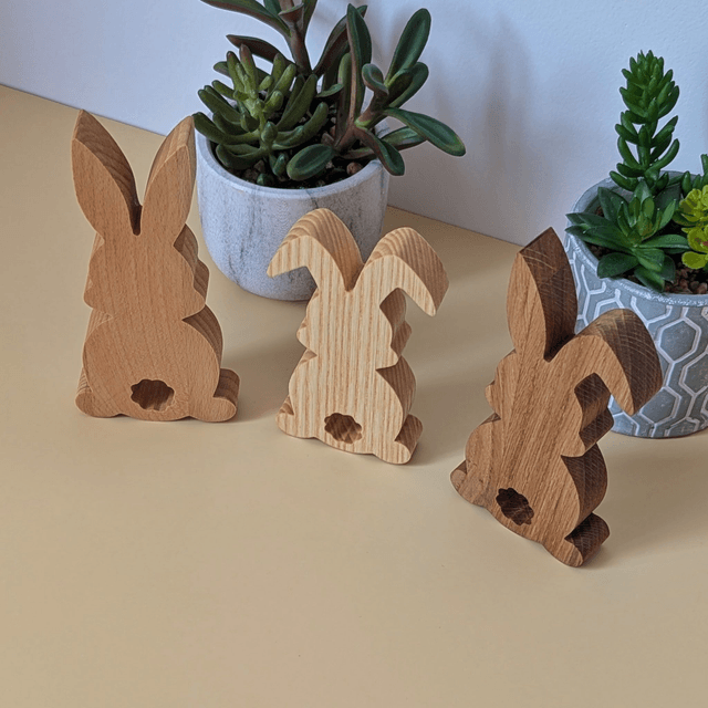 Lapins trio en chêne hêtre et frêne