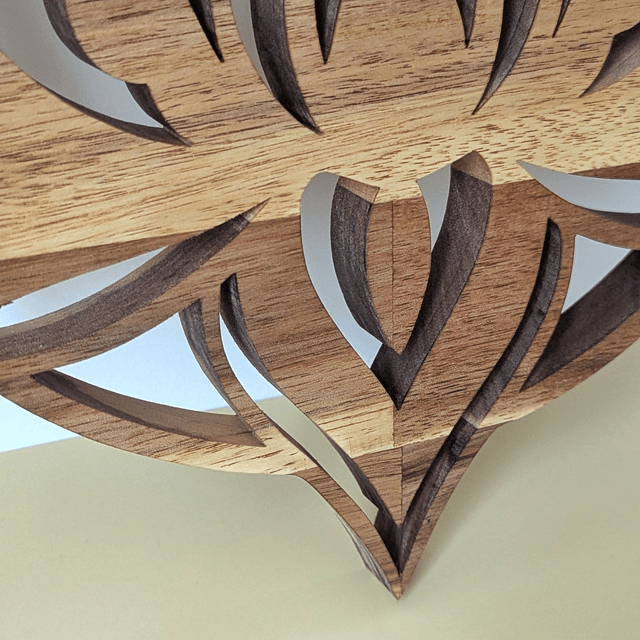 Fleur de lotus en acacia