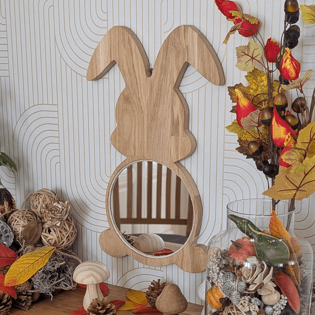 Miroir Lapin en chêne