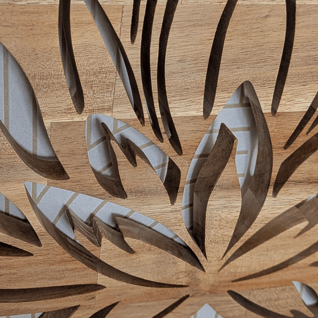 Fleur de lotus XL en acacia