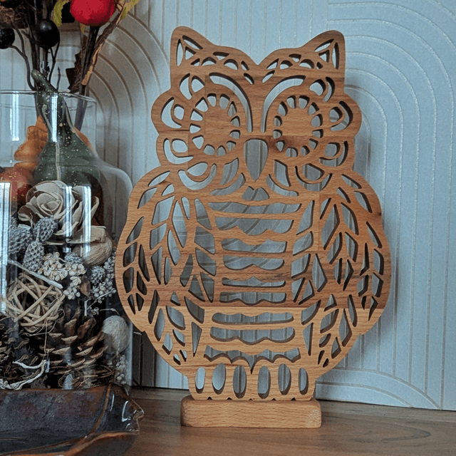 Hibou en hêtre