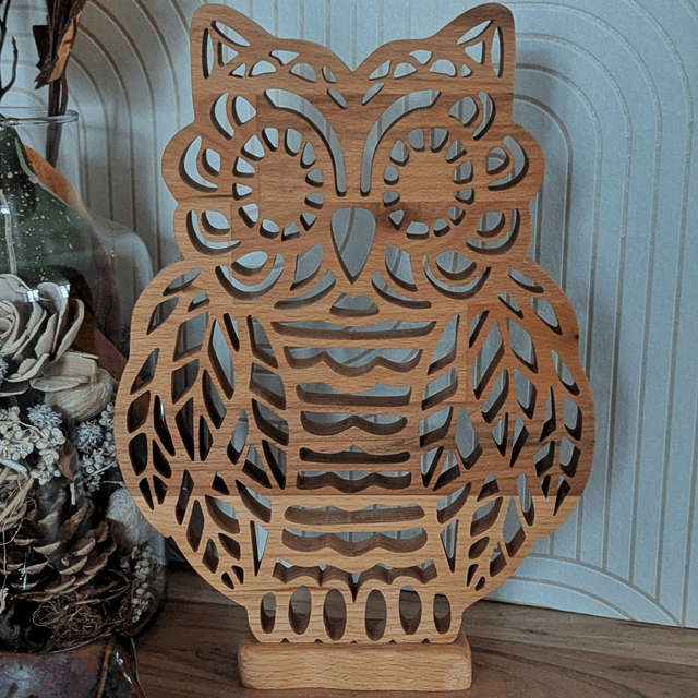 Hibou en hêtre