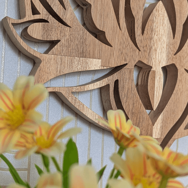 Fleur de lotus en acacia