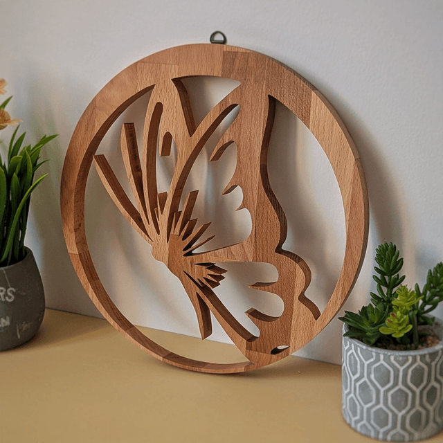 Tableau papillon en hêtre