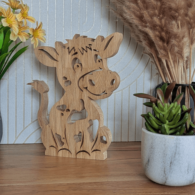 Vache en chêne