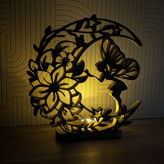 Lune féerique en chêne