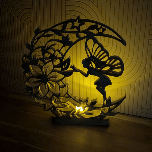 Lune féerique en chêne