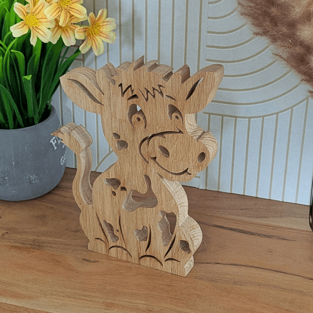 Vache en chêne