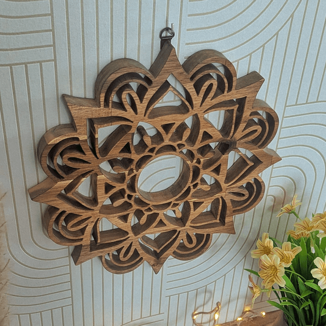 Mandala en acacia