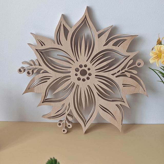 Fleur en hêtre