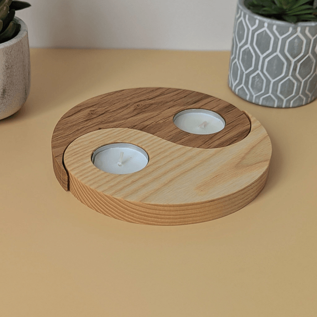 Yin et Yang en chêne et frêne 2