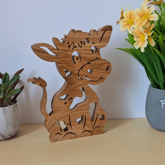 Vache en chêne