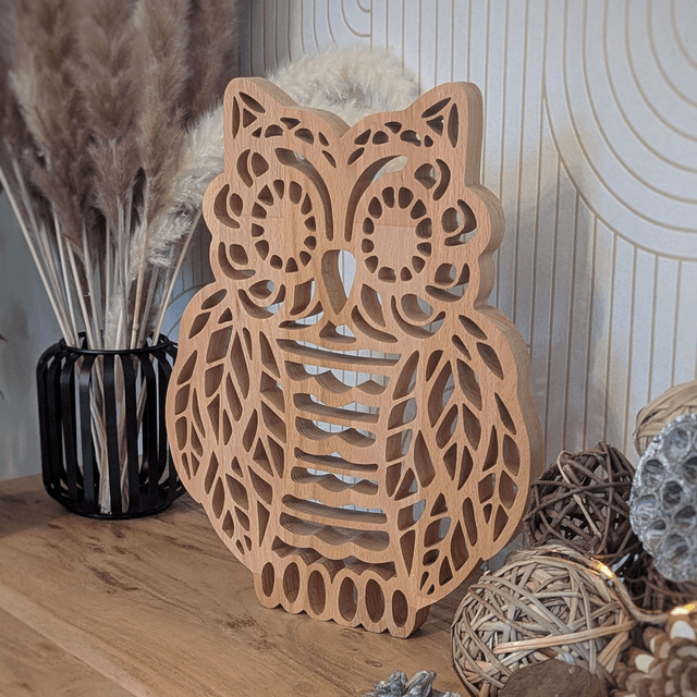 Hibou en hêtre