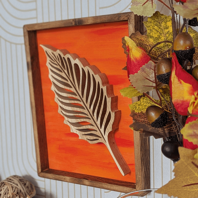 Tableau feuille automne