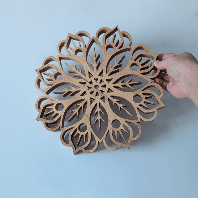 Mandala en hêtre