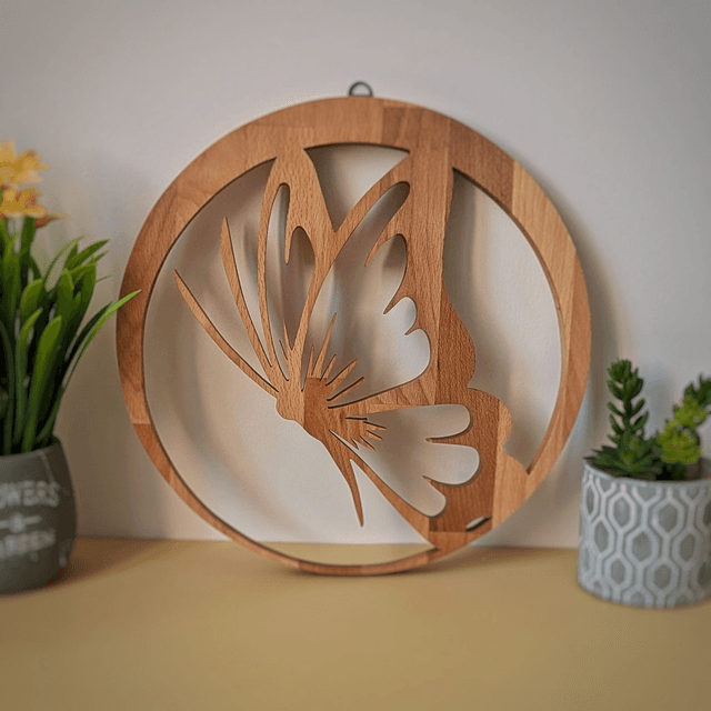 Tableau papillon en hêtre