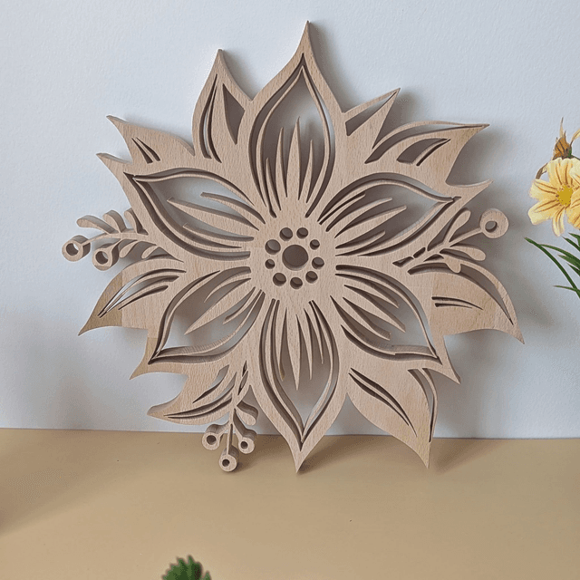 Fleur en hêtre